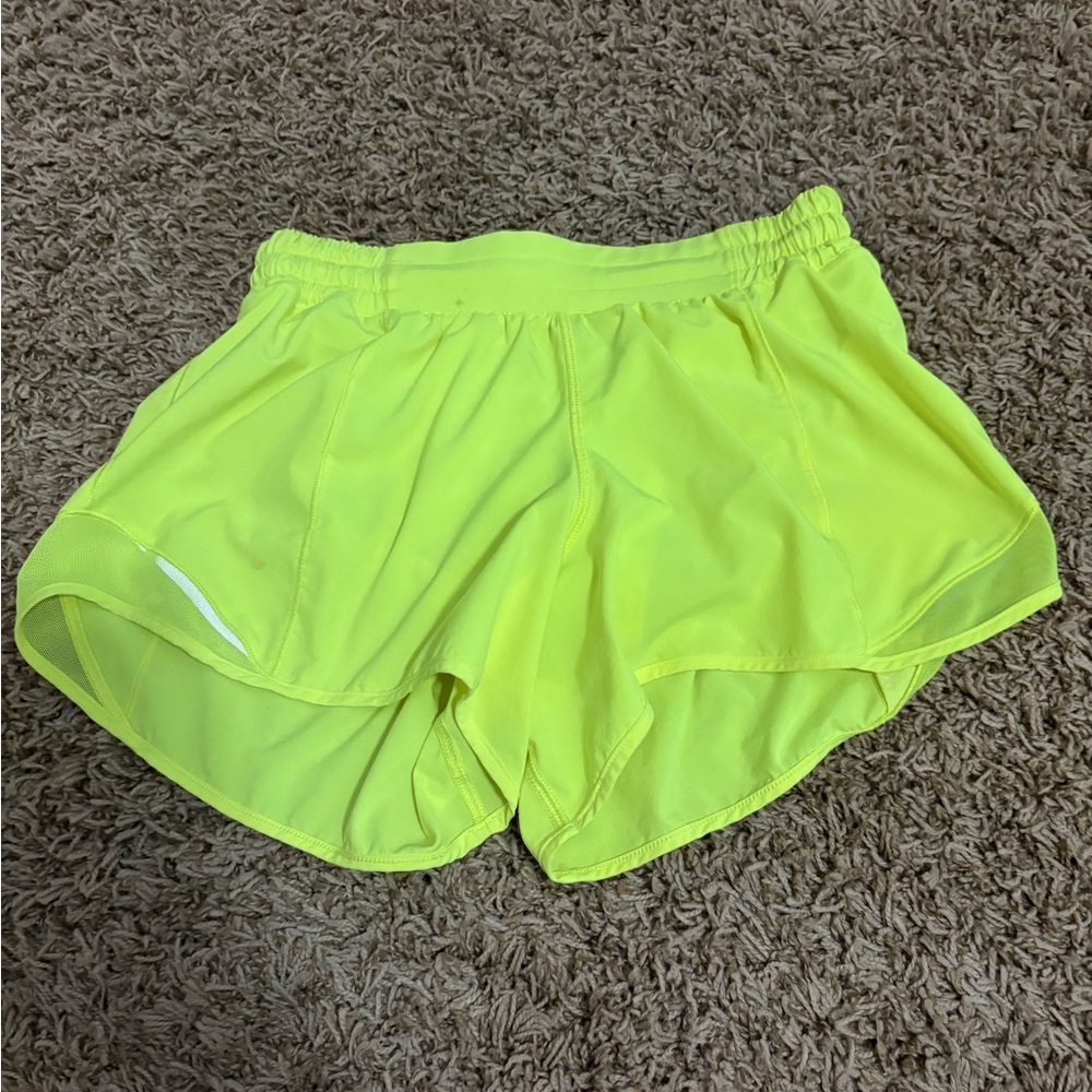 lululemon athletica Neon Yellow Women's Athletic Shorts